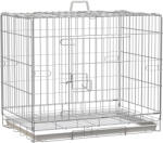 PawHut Cusca Caini Pliabilă din Oțel cu Ușă Blocabilă și 4 Roți pentru Ușurință în Mișcare | Aosom Romania (D02-053)