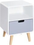 HOMCOM Noptiera HOMCOM cu Sertar stil Nordic din MDF si Lemn de Brad, 40x38x58 cm | Aosom Romania (831-197)