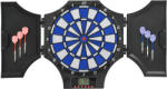SPORTNOW Set Panou Electronic de Darts cu 31 de Jocuri pentru 8 Jucatori, Set Panou de Darts cu Dulap, 6 Sageti cu Varf Moale | Aosom Romania (A70-067V00BK)