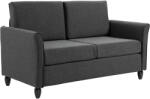 HOMCOM canapea 2 locuri tapitata compacta confortabila 141x70x78cm gri | Aosom Romania (833-653CG) Canapea
