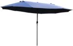Outsunny Umbrelă de Grădină Albastră cu Manivelă din Oțel și Poliester 460x270x240cm | Aosom Romania (84D-031V01BU)