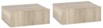 HOMCOM Set de 2 Noptiere Suspendate pentru Dormitor, Noptiere Moderne cu Fixare la Perete, din Lemn 40x30x15cm HOMCOM | Aosom Romania (831-481ND)