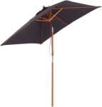 Outsunny Umbrelă de Grădină Rabatabilă, Cadru din Lemn de Brad, 2x1.5m, Gri Închis | Aosom Romania (84D-017CG)