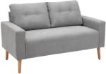 HOMCOM Canapea Compacta 2 Locuri Design Modern, Spate Matlasat, Gri | Aosom Romania (833-902GY) Canapea