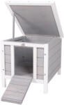 PawHut Adapost mic PawHut pentru iepuri, porcusori de Guineea, din lemn, gri | Aosom Romania (D51-127GY)