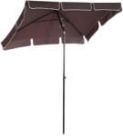 Outsunny Umbrela Parasolarar dreptunghiulara Outsunny 200×125×235cm Maro | Aosom Romania (84D-016CF)