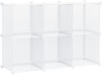 HomCom Dulap Modular pentru Pantofi, Transparent, 94, 5x32x162cm, Soluție Ideală pentru Organizare | Aosom Romania (850-175) Pantofar