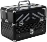 HOMCOM Valiză Machiaj Profesional, Truse Detașabile, Cadru Aluminiu, Portabilă, 30x18.5x22cm | Aosom Romania (501-018BK)