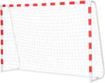 HOMCOM Plasa de Fotbal HOMCOM, Poarta de fotbal si fotbal de teren mic din plastic PE pentru Adulto si Copii, 302x83x201 cm | Aosom RO (A62-029)