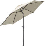 Outsunny Umbrelă de Grădină și Plajă Inclinabilă din Aluminiu și Poliester Alb Φ2.6×2.35m | Aosom Romania (84D-032CW)