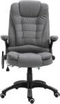 Vinsetto Fotoliu Relax cu 6 Zone de Masaj, Spătar Reglabil și Design Ergonomic, Gri | Aosom Romania (921-171V90GY)