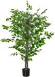 HOMCOM ficus artificial, ghiveci inclus, 135 cm, verde | Aosom Romania (830-432)