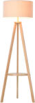 HomCom Lampa de Podea din Lemn cu Intrerupator de Pedala, Design Modern, pentru Living sau Dormitor, 154cm Inaltime | Aosom Romania (B31-095)