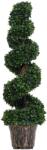 Outsunny Plantă Artificială Decorativă Buxus în Spirală cu Ghiveci Inclus, Ф32x120 cm, Verde | Aosom Romania (844-265)