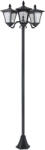 Outsunny Felinar de Grădină Led cu Energie Solară, Lampa solara gradina, 51.5 × 47 × 182.5cm, Negru | Aosom Romania (842-109)