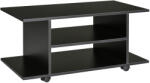 HomCom Mobilier Pentru Tv in Lemn cu Roti HOMCOM, Negru, 40x40x80cm| Aosom RO | Aosom Romania (02-0610)