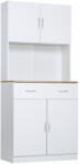 HOMCOM Bufet de bucatarie cu dulapuri HOMCOM, 80x40x180cm, alb | Aosom Romania (835-538) Bufet