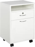 HomCom comoda din lemn, cu sertar, 40x35x60 cm, alb | Aosom Ro (836-027V01WT) Dulap arhivare