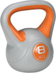SPORTNOW Kettlebell 8kg pentru Deadlifting și Squats, Bază Plată, Mâner Ergonomic, PU și Nisip, 20x14x24 cm, Portocaliu | Aosom Romania (A91-255V03OG)