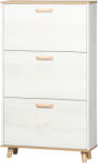 HomCom Dulap de pantofi din PAL cu 3 sertare si 2 rafturi interne reglabile, 70x23, 5x122 cm, alb | AOSOM RO (837-243) Pantofar