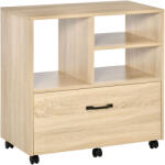 Vinsetto Mobilier Birou din Lemn cu Suport pentru Imprimantă, Design Elegant și Modern, Ideal pentru Birou Acasă | Aosom Romania (924-041) Dulap arhivare