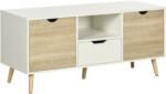 HomCom Comoda pentru TV de pana la 50 inch HOMCOM cu dulapuri si sertare, natural | Aosom Romania (838-180ND)
