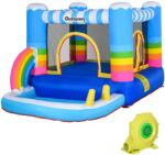 Outsunny Castel Gonflabil pentru Copii Outsunny cu Trambulina si Piscina, Pompa Electrica Inclusa 290x200x155cm, Multicolor | Aosom Romania (342-019V90) Castel gonflabil