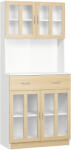 HOMCOM Bufet HOMCOM pentru Bucatarie, 180cm, Design Modern cu Usi Sertare Dulapuri, Spațiu Amplu de Depozitare | Aosom Romania (835-539) Bufet