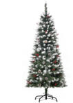 HOMCOM Brad de Craciun Inzapezit, brad Artificial, Φ53x150cm decoratiune de Craciun, brad cu zapada, brad alb HOMCOM | Aosom Romania (830-382)