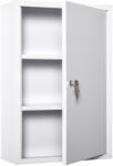 Kleankin Dulap Medicamente Oțel 3 Niveluri 2 Chei Suport Perete 40x18x60cm Alb | Aosom Romania (834-295)