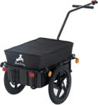 HomCom Remorcă Cărucior pentru Bicicletă cu Coș în Oțel, 144x59x80 cm, Negru | Aosom Rmania (B71-005)