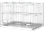 PawHut Colivie pentru Pasari din Metal cu Stinghii si Boluri pentru Mancare, Voliera pentru Canari si Perusi 60x41x41cm, Alb | Aosom Romania (D51-025)