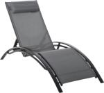 Outsunny Sezlong de Gradina 5 Inclinari din Aluminiu cu Perna Detasabila| Aosom Ro | Aosom Romania (84B-179V01CG)