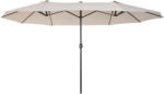 Outsunny Umbrela de Gradina Impermeabila Outsunny, 12 nervuri metalice Anti-UV Bej, 460x270x240cm | Aosom Romania (84D-030V01CW)