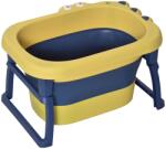 HOMCOM Cădiță de Baie Pliantă pentru Copii de 0-6 Ani, din Plastic Antiderapant, 75, 3x55, 4x43 cm, Galben | Aosom Romania (400-016YL)