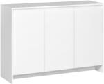 HOMCOM Bufet Modern cu 12 Rafturi, PAL, pentru Bucătărie, Sufragerie, Hol, 120x35x85 cm, Alb, Spațiu Amplu de Depozitare | Aosom Romania (835-940V00WT) Bufet