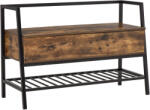 HomCom Suport de Pantofi in Stil Industrial Vintage cu Economisire de Spatiu din Lemn si Metal, Maro Rustic, 90x37x60cm HOMCOM | Aosom Romania (837-174) Pantofar