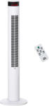 HomCom Ventilator de Turn cu Panou LED, 3 Viteze, 4 Moduri, 45W, Telecomandă, Alb | Aosom Romania (824-051V90WT)