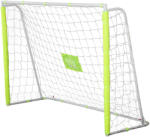 HOMCOM Poartă de Fotbal pentru Adulți și Copii, din PE, Metal și Oxford, Rezistentă la Intemperii, 186x62x123cm, Alb/Galben | Aosom Romania (A62-022YL)