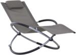 Outsunny Scaun Balansoar Zero-Gravity din Textilen, Design Ergonomic, Confort Superior, Gri, 154x80x84cm | Aosom Romania (84A-079GY) Balansoar
