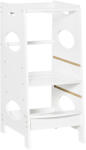 HOMCOM Turn de invatare Montessori pentru Copii, MDF, Alb | Aosom Romania (312-053WT)