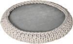 PawHut Culcuș Confortabil pentru Pisici și Câini, Rotund cu Margini Înalte, Pernă Catifelată, Dimensiuni Φ93x15cm, Gri | Aosom România (D04-237V01GY)