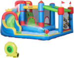 Outsunny Castel Gonflabil 5-în-1 pentru Copii, cu Sac Transport, 3-8 Ani, 3, 9x3x2m, Multicolor | Aosom Romania (342-040V90) Castel gonflabil