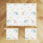 Epson Vízálló matricák Ikea Latt asztalra gyerekeknek Pasztell elefántok (latt_1453)