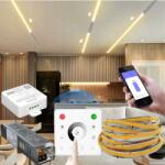 Media-Comp Led Cob Szalag Szett 5M Meleg Fehér 24V Folyamatos Fényű Vezérlő Tápegység (5m B.Ciepła 24V)