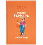 FunnyCase Könyvnaptár 2026 Gazdálkodó Tervező Narancssárga Ajándék Határidőnapló (Kalendarz Pomarańczowy PLANER ROLNIKA)