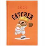  Naptár Narancssárga 2026 A5 Határidőnapló Ajándék Aranyos Catcher Maci Minta (KALENDARZ 2026 POMARAŃCZOWY CATCHER MIŚ)