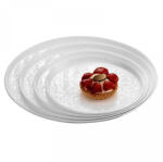 Garibaldi Tavă de Prezentare Onda Cu Relief D35cm Rotundă Albă Tava