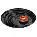 Garibaldi Tavă de Prezentare Onda Cu Relief, D25cm, Rotundă, Neagră Tava