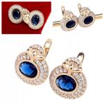 Xuping 872 Aranyozott fülbevaló cirkónia kövekkel, 18 karátos arannyal bevonva Xuping, lógós